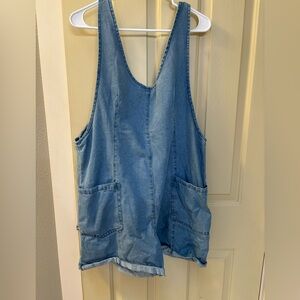 Denim overalls size large